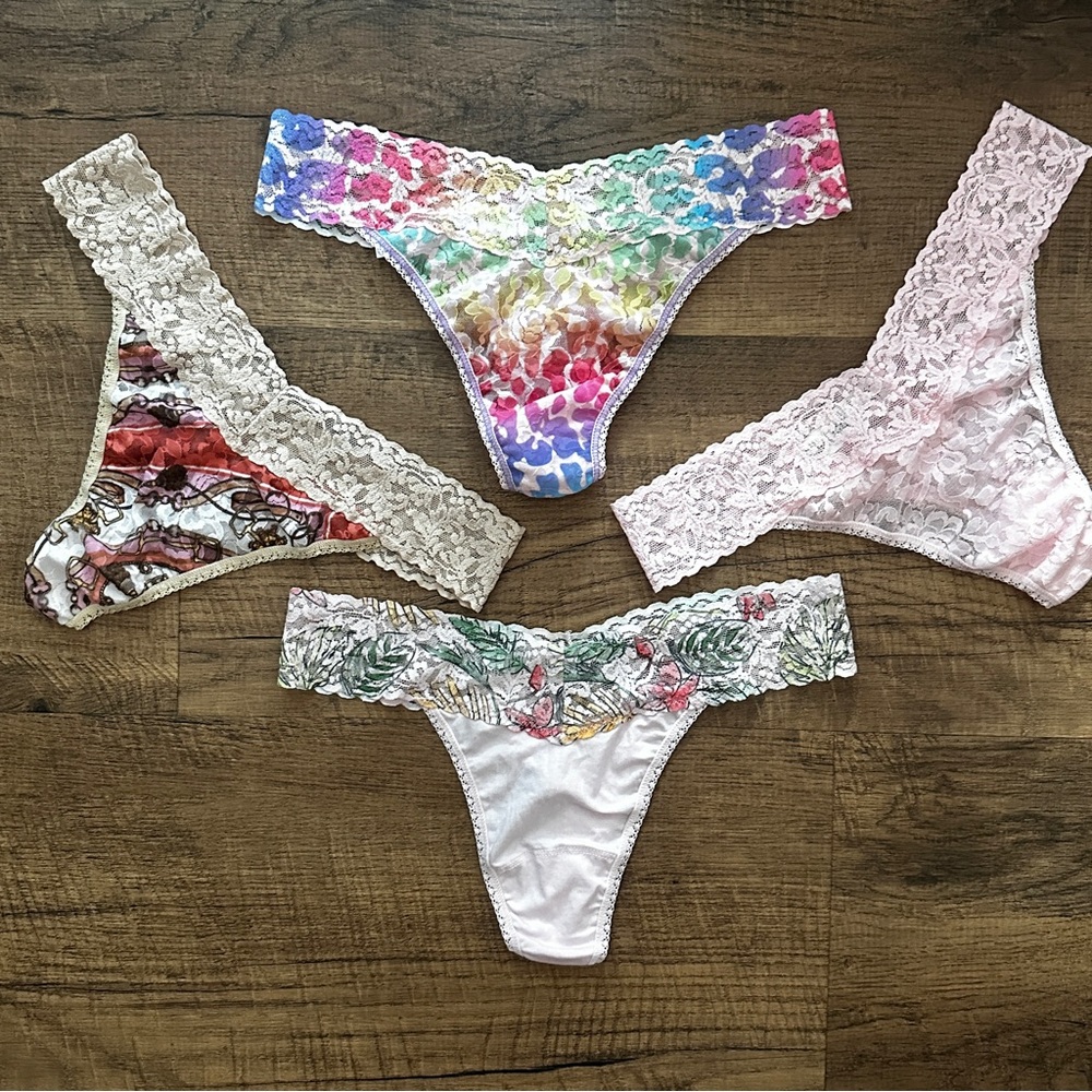 Hanky Panky Original Rise Thongs New NWOT set of 4